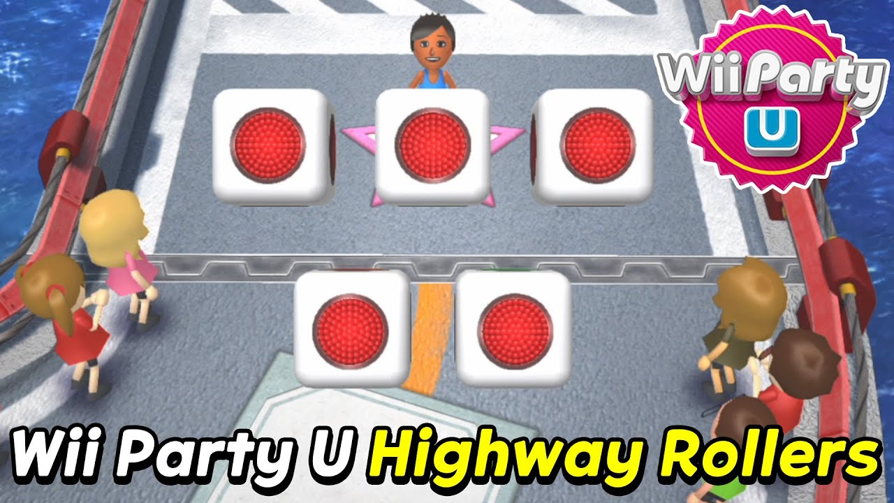 Wii Party U Highway Rollers Gameplay | Sakura Vs Matt Vs Andre Vs Leonel | AlexGamingTV