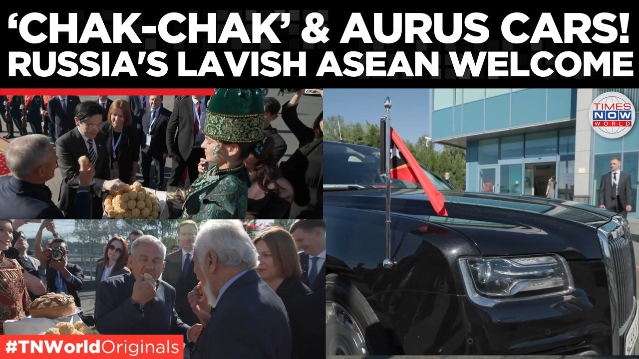WATCH: Russia Welcomes ASEAN World Leaders With Sweets And Aurus Limousines