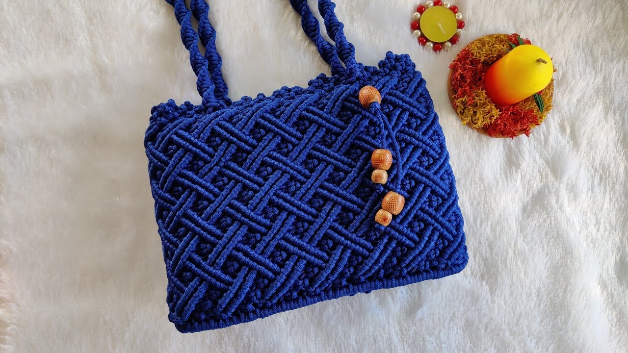 How to make a Macrame hand bag | Macrame bag new design | sangitas craft
