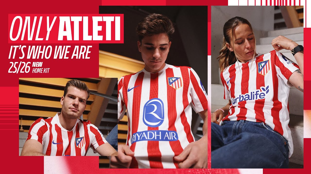 Atl&eacute;tico de Madrid introduces his home kit for the 2025/26 season! ❤🤍