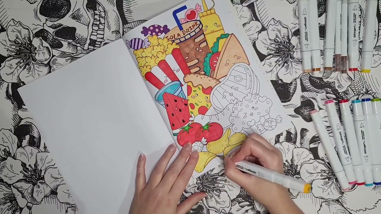 Snacks Coloring Page | PART 2 | ASMR | #coloring #asmr