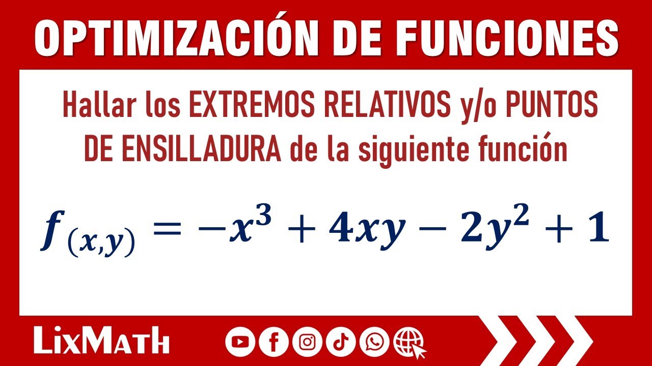 Optimizaci&oacute;n de Funciones de Varias Variables | LixMath