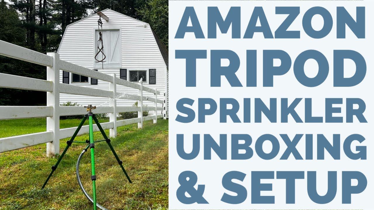 Best Budget Amazon tripod sprinkler unboxing and setup