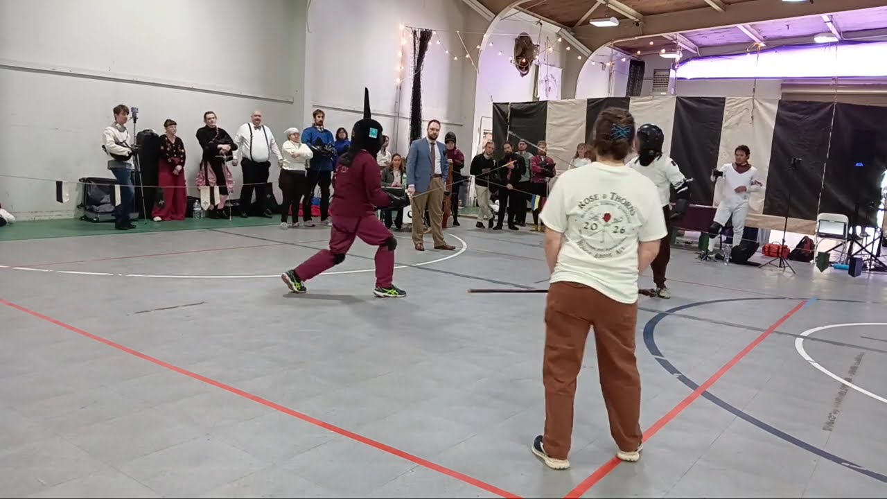 Rose and Thorns, 3/1/26, Auburn, CA. Single rapier elimination bout.