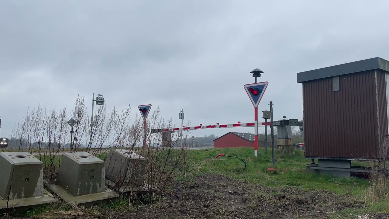 Jernbaneoverskæring mellem Langå og Stevnstrup (ft. Danish Trainspotting)