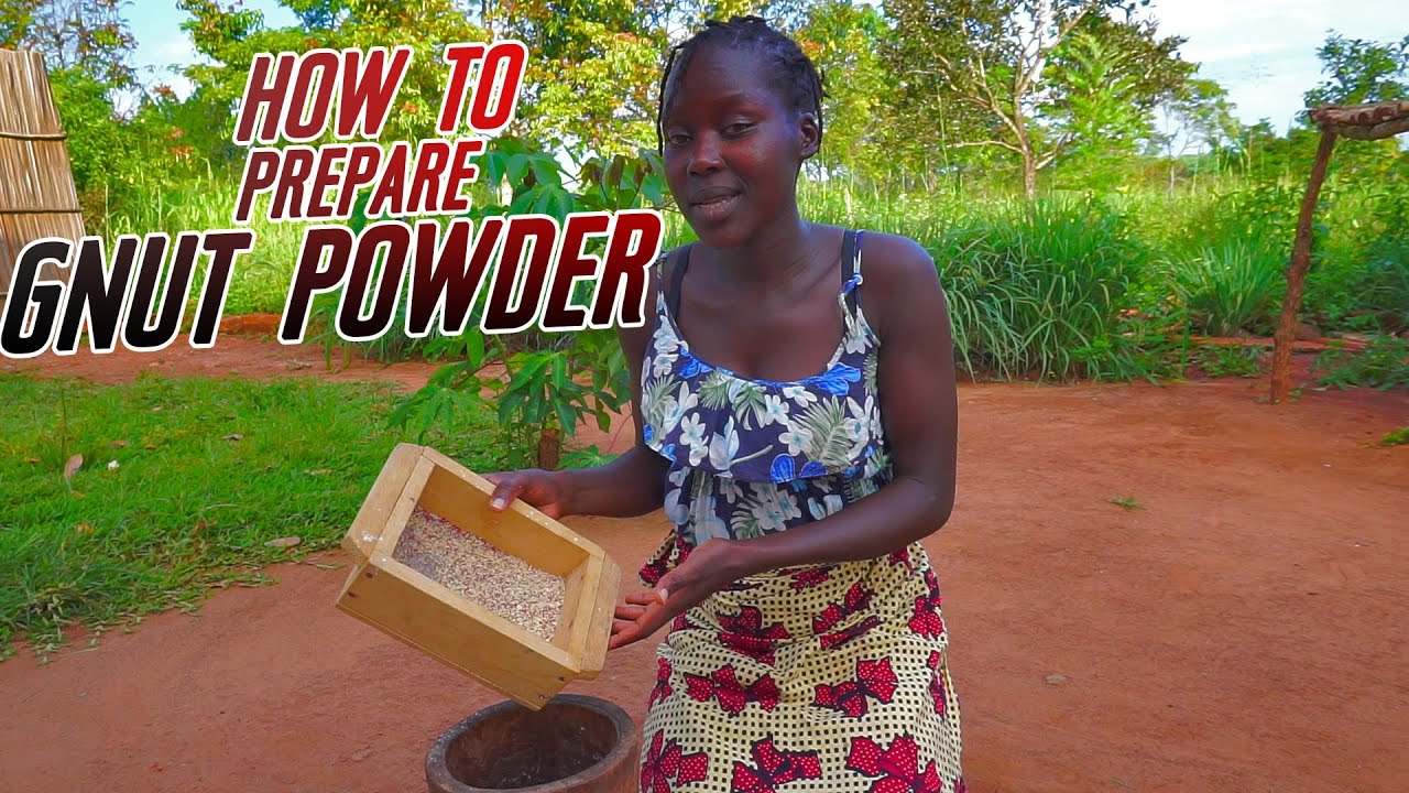 AFRICAN VILLAGE GIRL'S LIFE//MAKING GNUTS POWDER IN OUR TRADIONAL LOCAL WAY