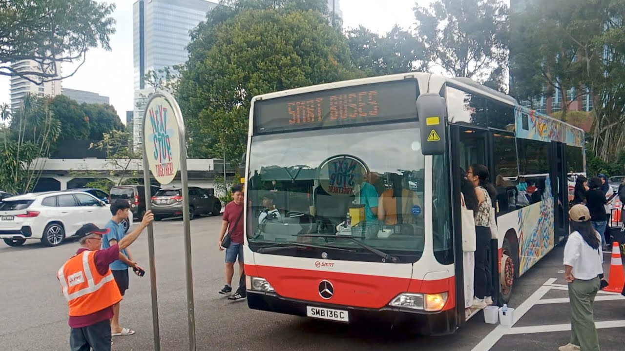(600 Subscribe Special) Mercedes Benz Citaro SMRT SMB136C SAW Art bus events at Gillman barracks CP
