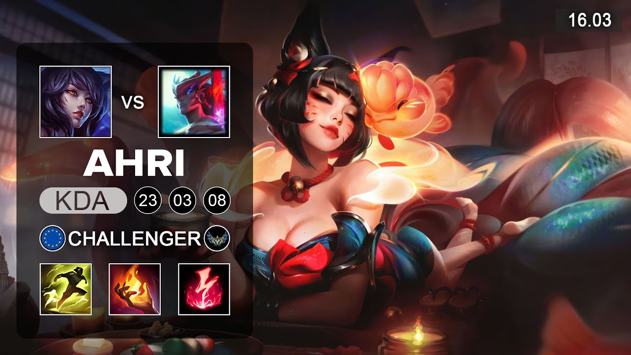 Ahri vs Yone Mid - EUW Challenger - Patch 16.3 Season 16