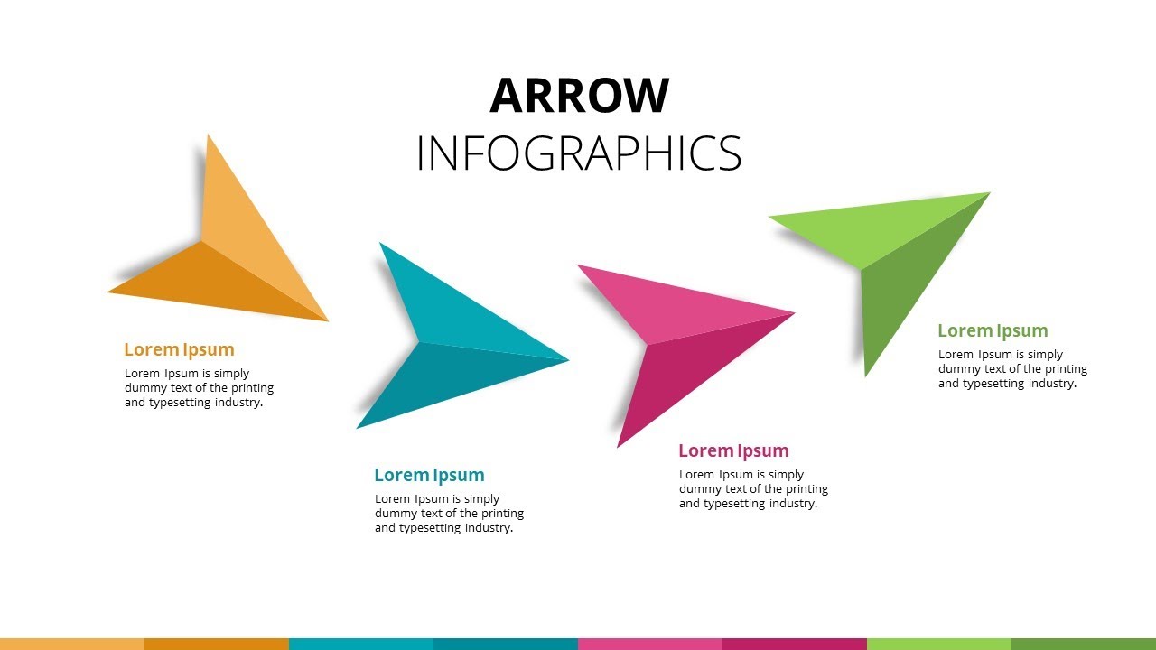 4 Steps Animated Arrow Infographic 🔥🔥 Free PowerPoint Template