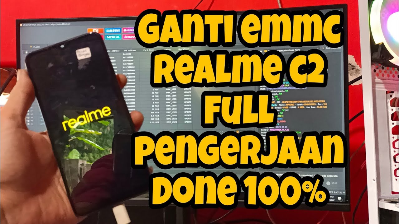Ganti eMMC Realme C2|RMX1941 Done 100% beserta imei