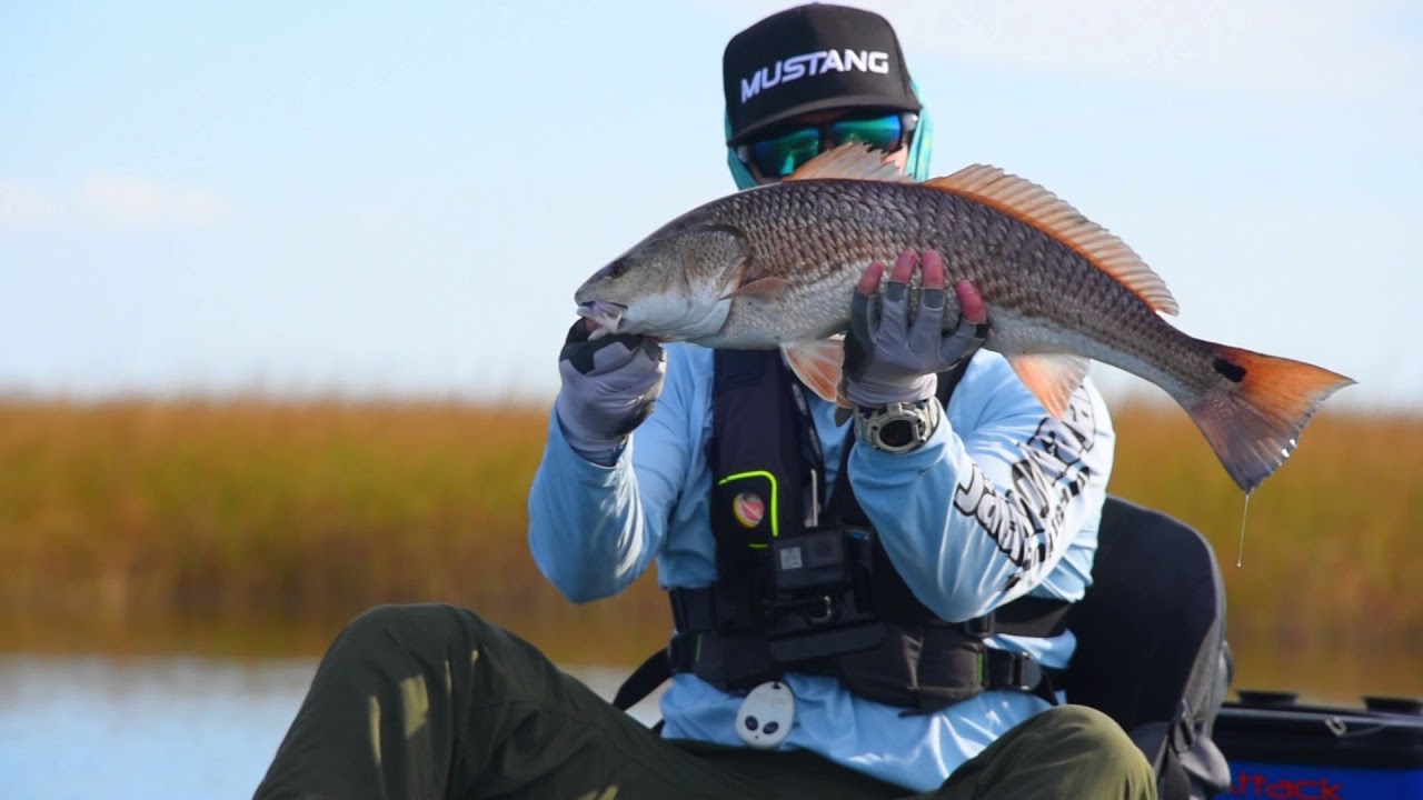 Big redfish and sheepshead while kayak fishing Pointe Aux Chenes Marina, Louisiana