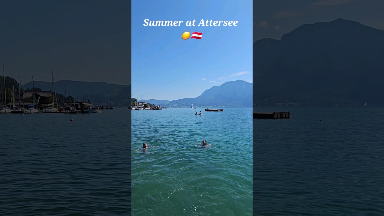 📍Lake Attersee Unterach in Upper Austria ☀️ #austria #attersee  #exploreaustria