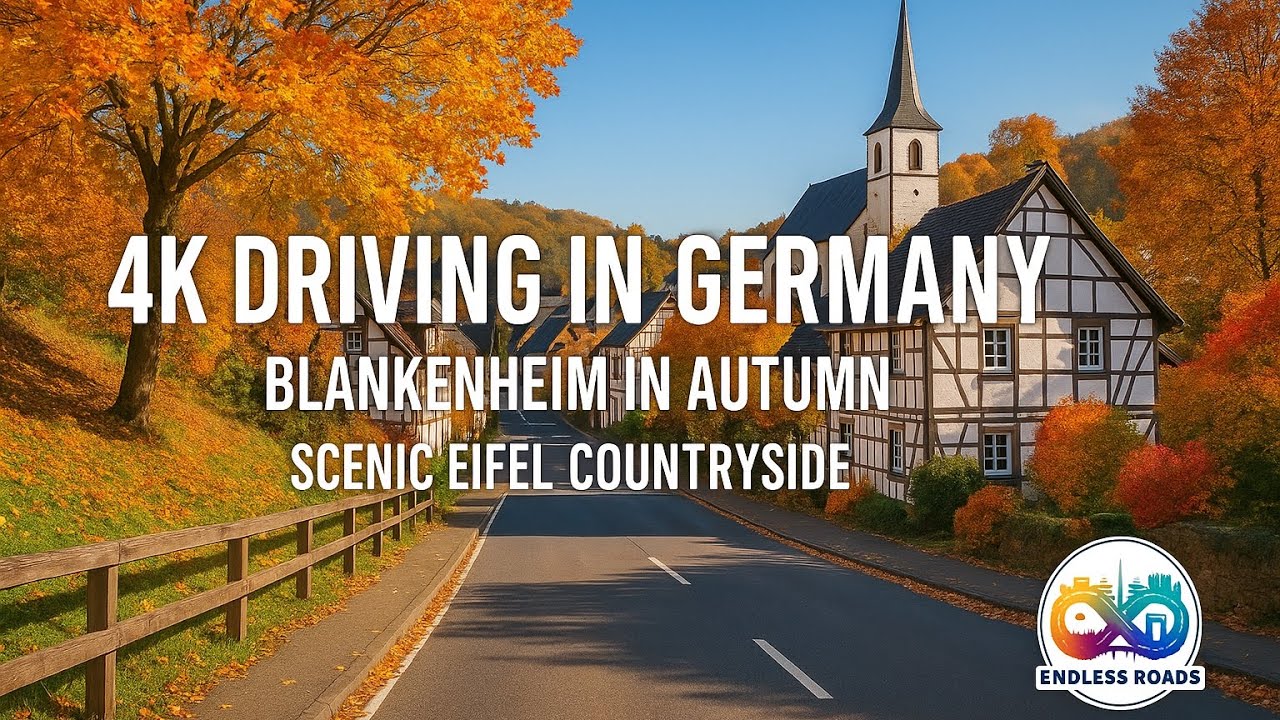 4K Driving in Germany | Blankenheim in Autumn | Scenic Eifel Countryside