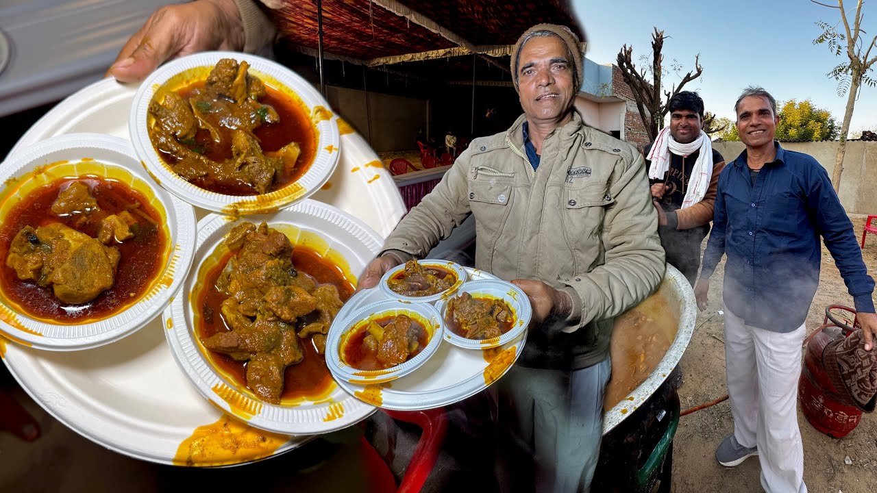 विनोद या काका? Kaka की 100 किलो MEAT बाटी दावत | Mutton in Goner Jaipur | Top Viral Mutton in India 