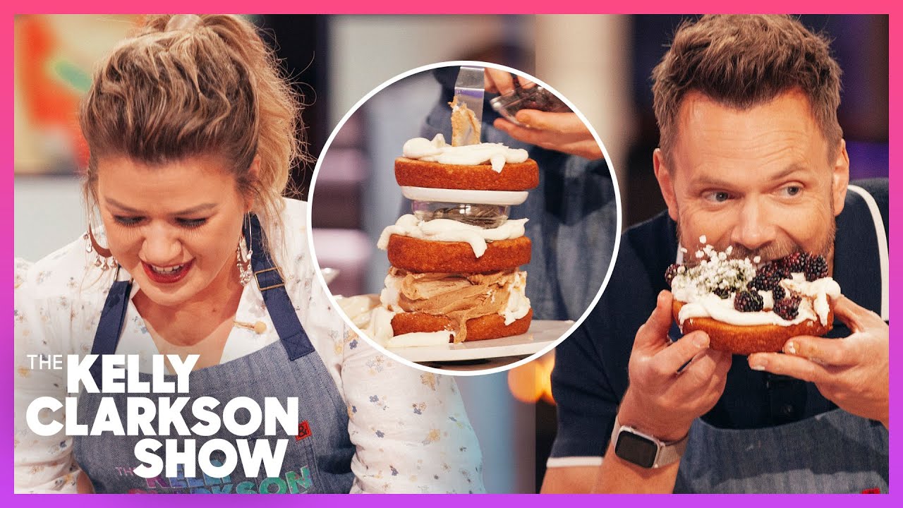 Kelly & Joel McHale Struggle To Make Naked Wedding Cakes