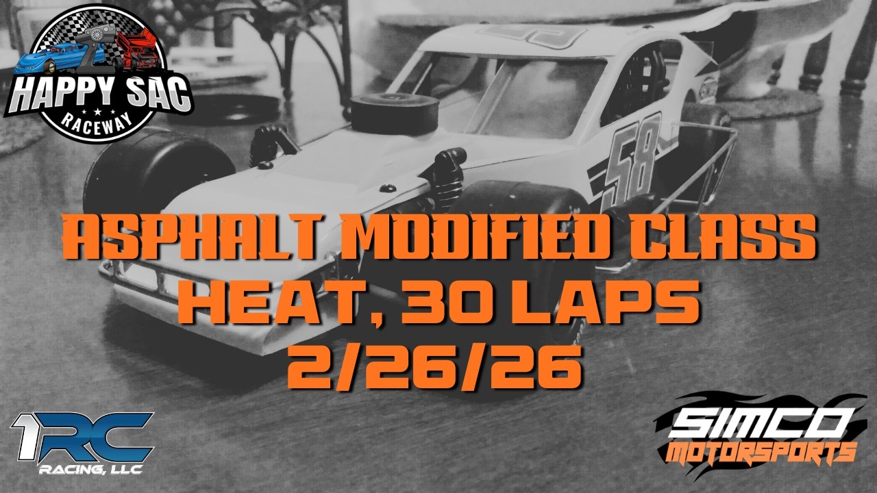 Happy Sac Raceway (Tuscaloosa) - 2/26/26 - 1RC Racing - Asphalt Modified Class - Heat