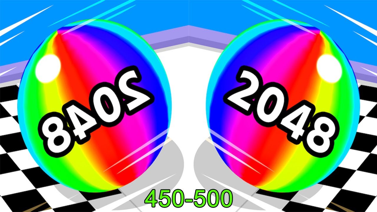 Ball Run 2048 Android iOS Gameplay (Level 450-500)