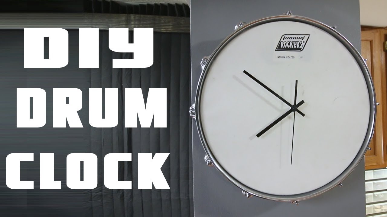 I Turned my Old Snare Drum into a Clock // DIY Drum Furniture //
