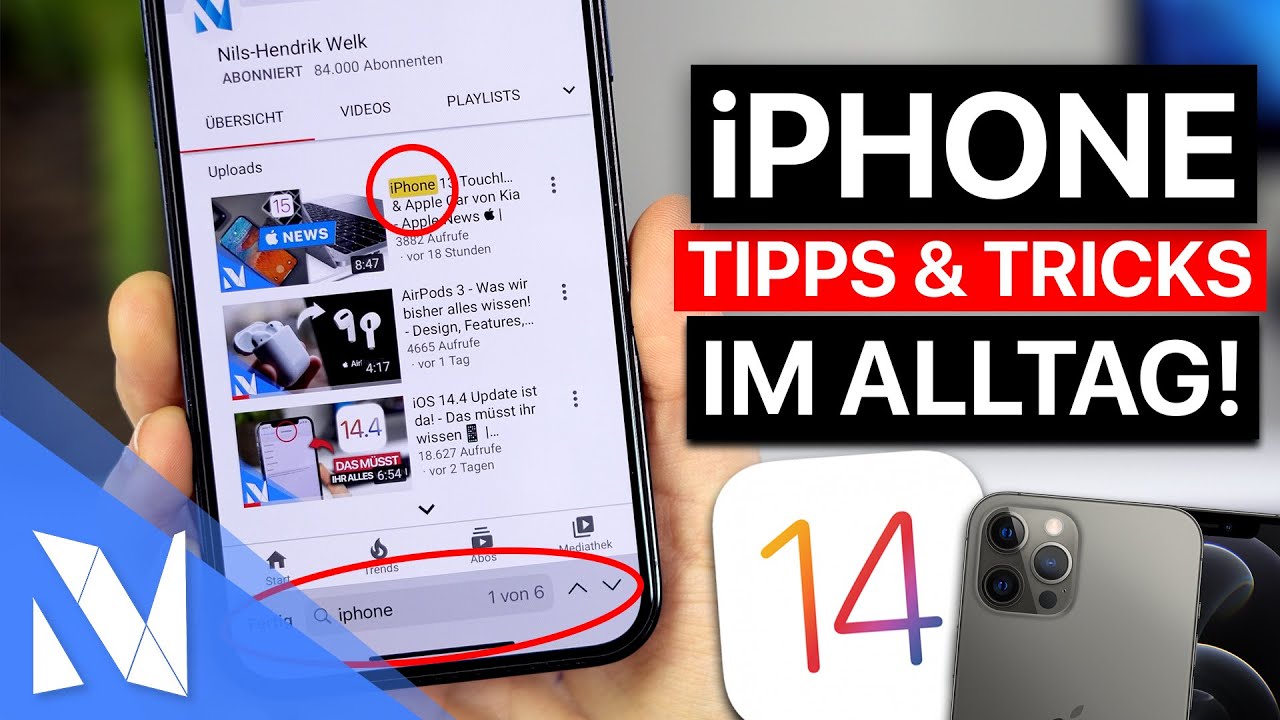 iPhone Tipps & Tricks, die im Alltag WIRKLICH helfen - mit iOS 14! (2021) | Nils-Hendrik Welk
