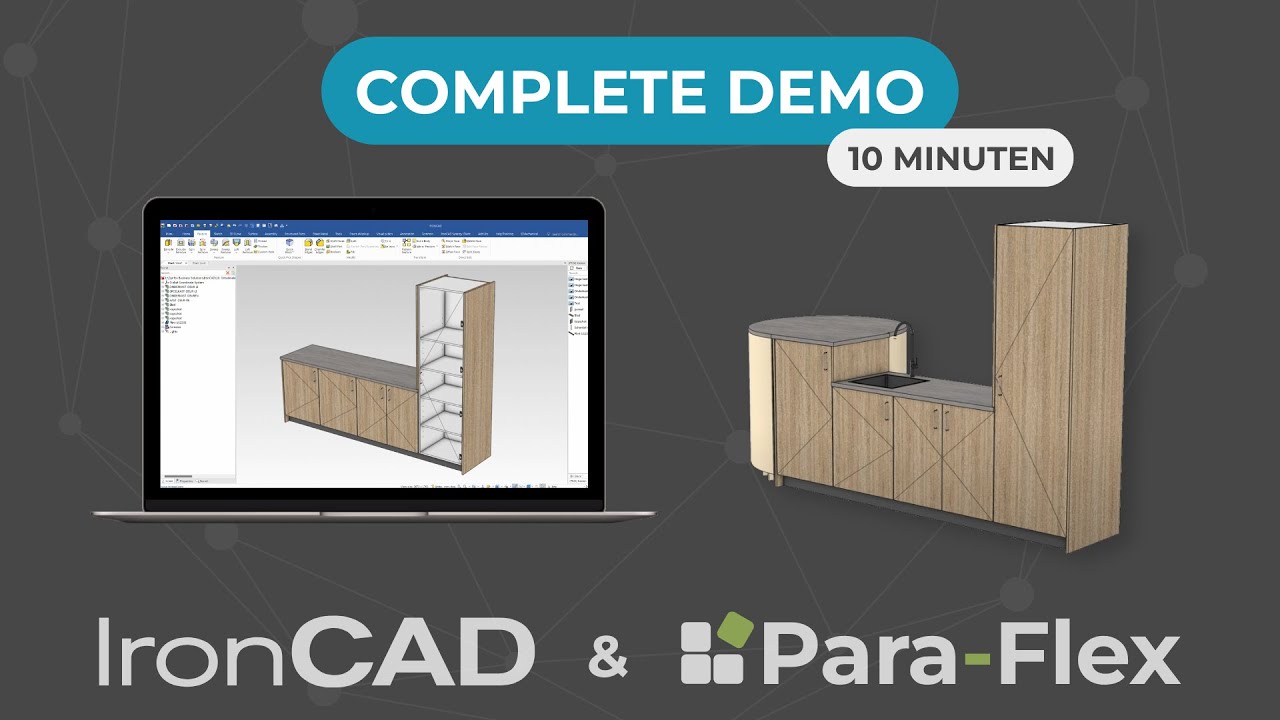 Complete 10-minuten demo: IronCAD & Para-Flex voor interieurbouw