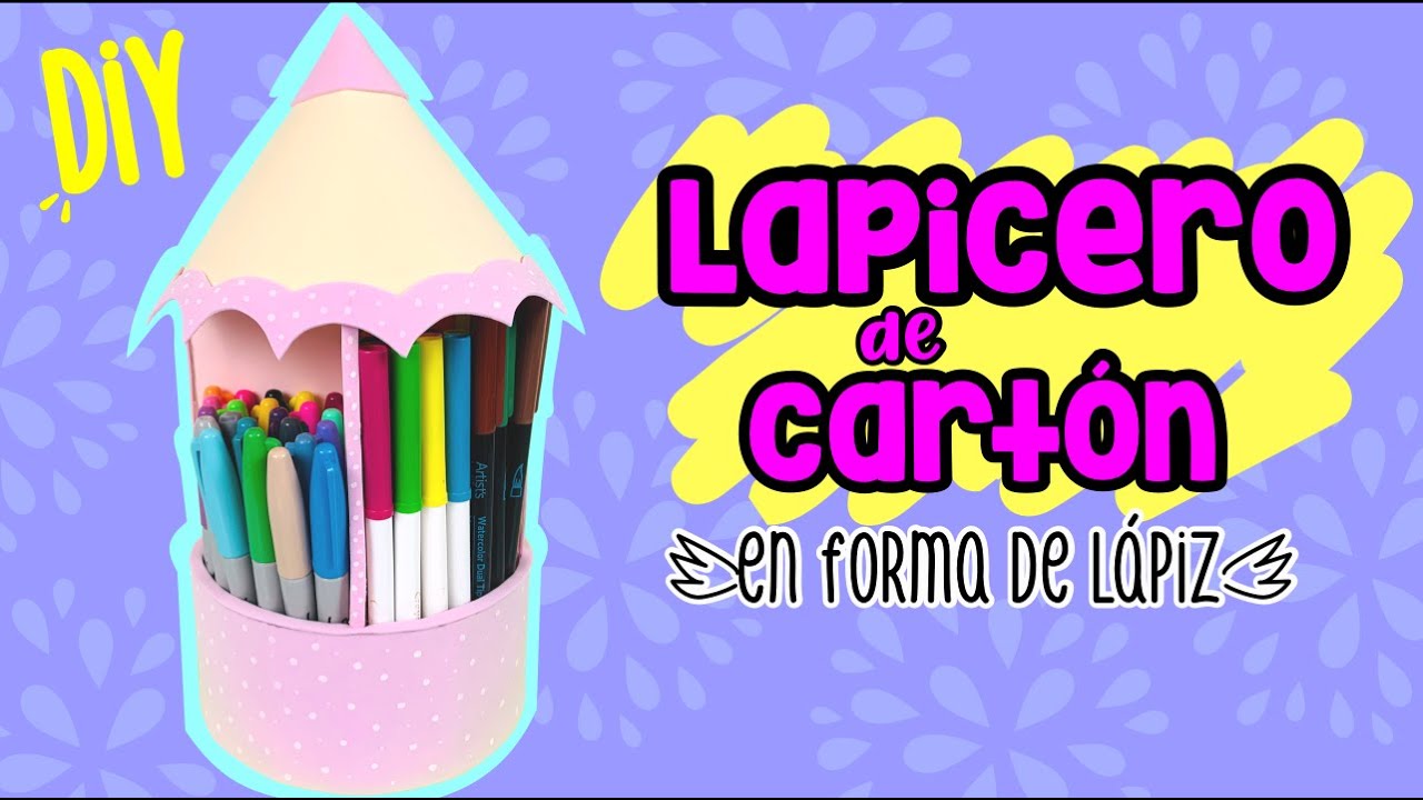 PORTALÁPICES EN FORMA DE LÁPIZ DE CARTÓN (REGRESO A CLASES) | CREATIVA OFFICIAL™ ✂️ 🎨✏️