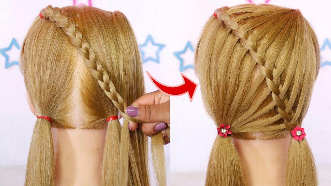 Trenza mas Fácil, con ligas / Easy Unique Hair Tuturial for Girls