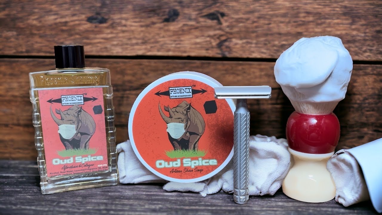 OUD SPICE by Phoenix Shaving Full Review shaving with Aylsworth APEX Stainless Steel DE Razor