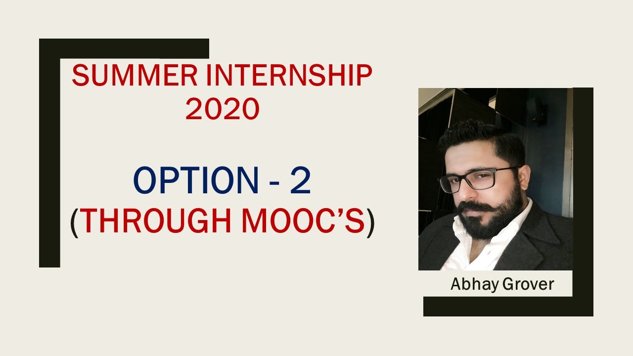 Summer Internship 2020   Option 2