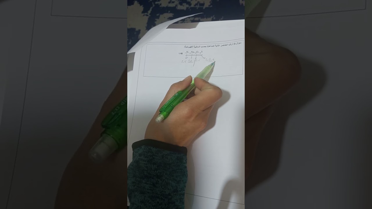 السالبية الكهربائية ورقة عمل 6 للصف العاشر