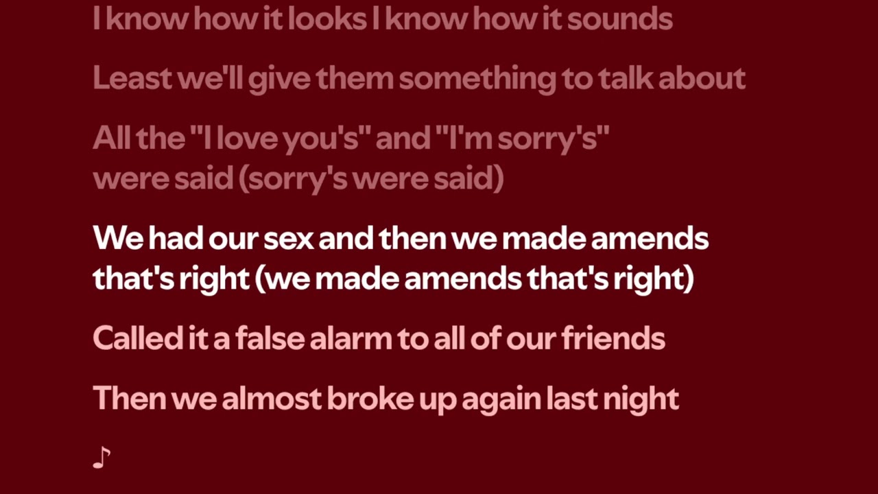 Sabrina Carpenter - We Almost Broke Up Again Last Night (Lyrics)