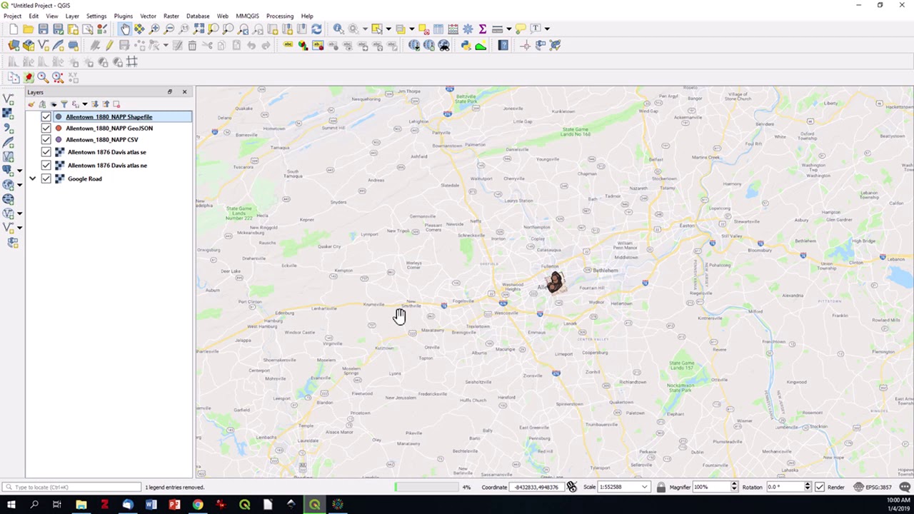 Changing file CRS in QGIS