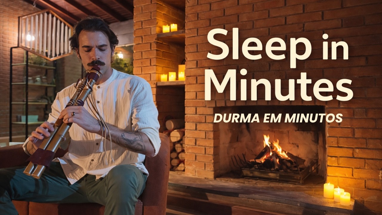 Sleep in Minutes | Deep Relaxation Meditation with Flutes & Fireplace Sounds