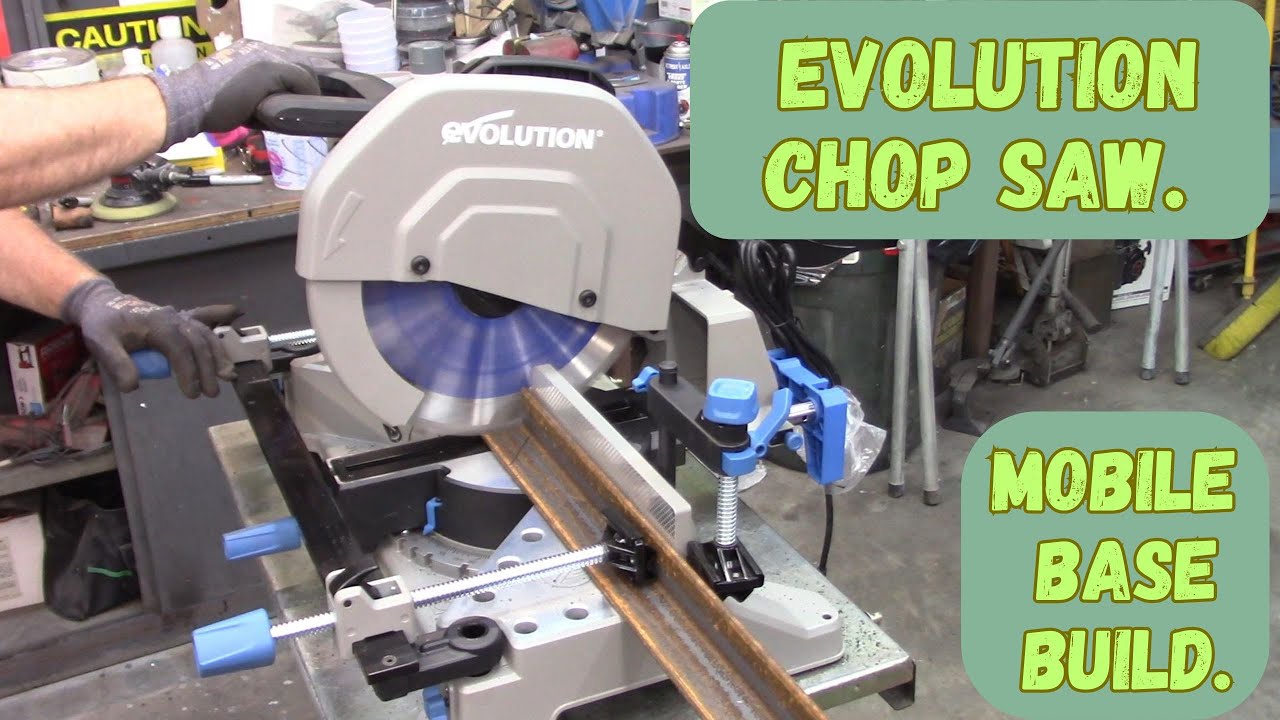Торцовочная пила Evolution S355MCS. Использую инструмент для сборки мобильной базы. #сварка #пила...