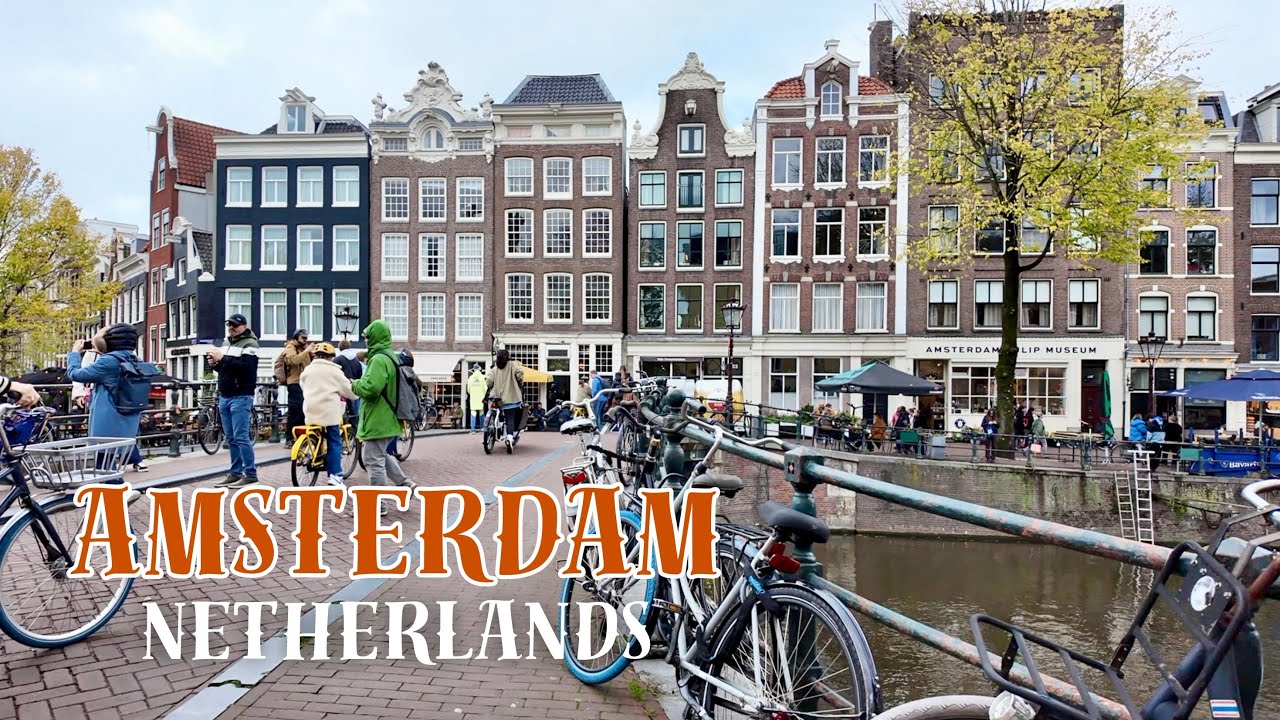 📍🇳🇱 4K Day to Night Walk in the City of Bikes | Amsterdam, Netherlands | 2025