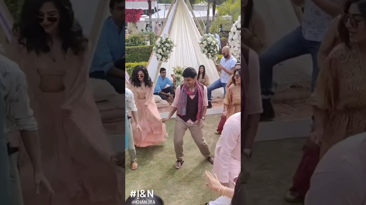 Ira Khan's husband Nupur Shikhare DANCES with Mithila Palkar at Ira's Mehendi ceremony 🤩 #shorts