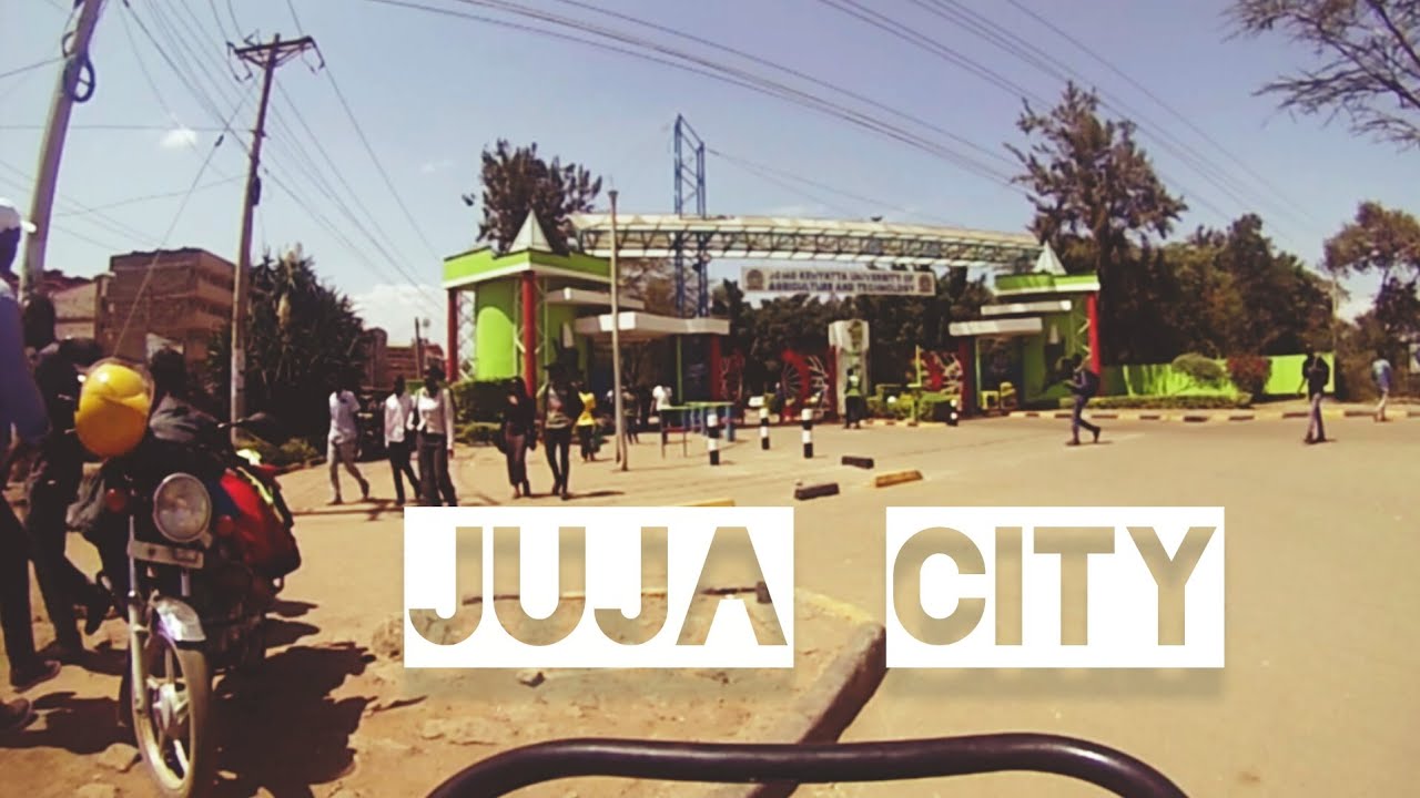 Busy streets of Juja City home of Jkuat university boys