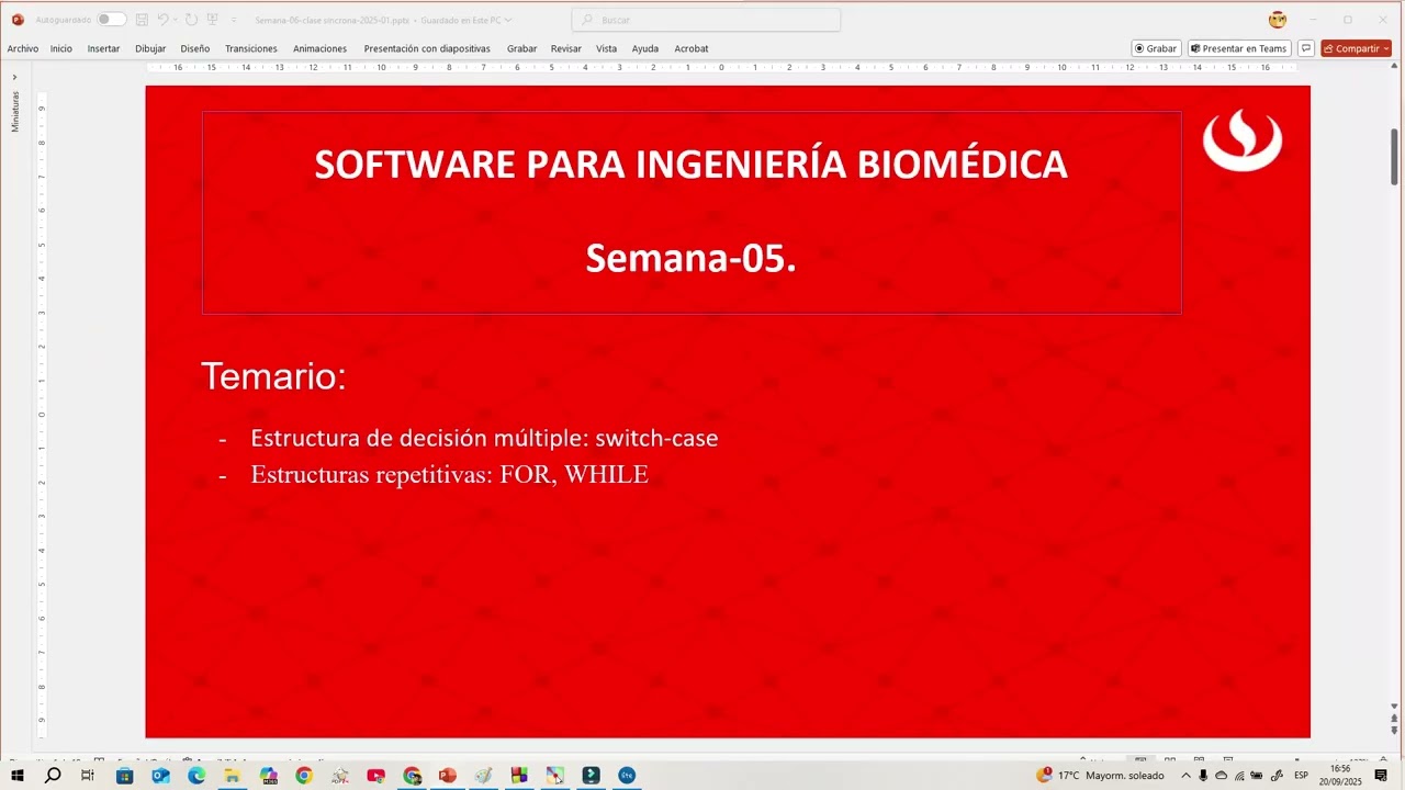 La sentencia switch y los bucles iterativos.