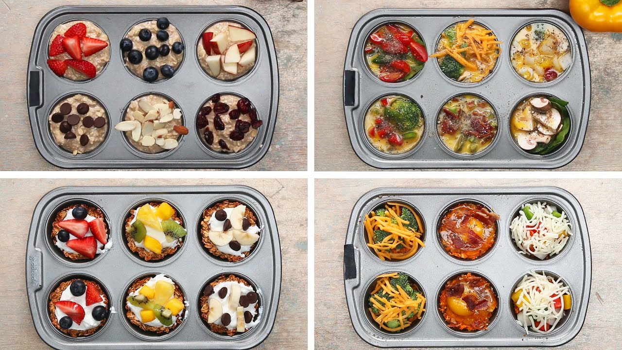 Healthy Muffin Tin Breakfasts 4 Ways