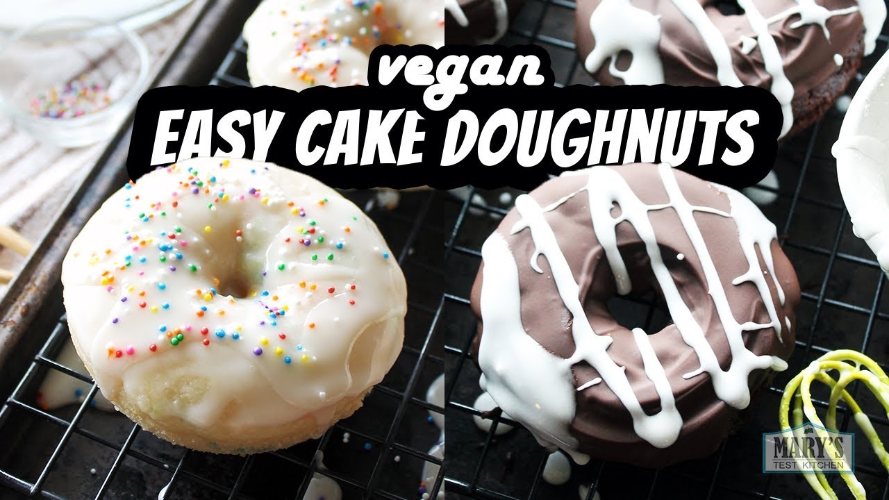 EASY VEGAN CAKE DOUGHNUTS (Birthday Cake Donuts & Chocolate Sandwich Tuxedo Donuts)