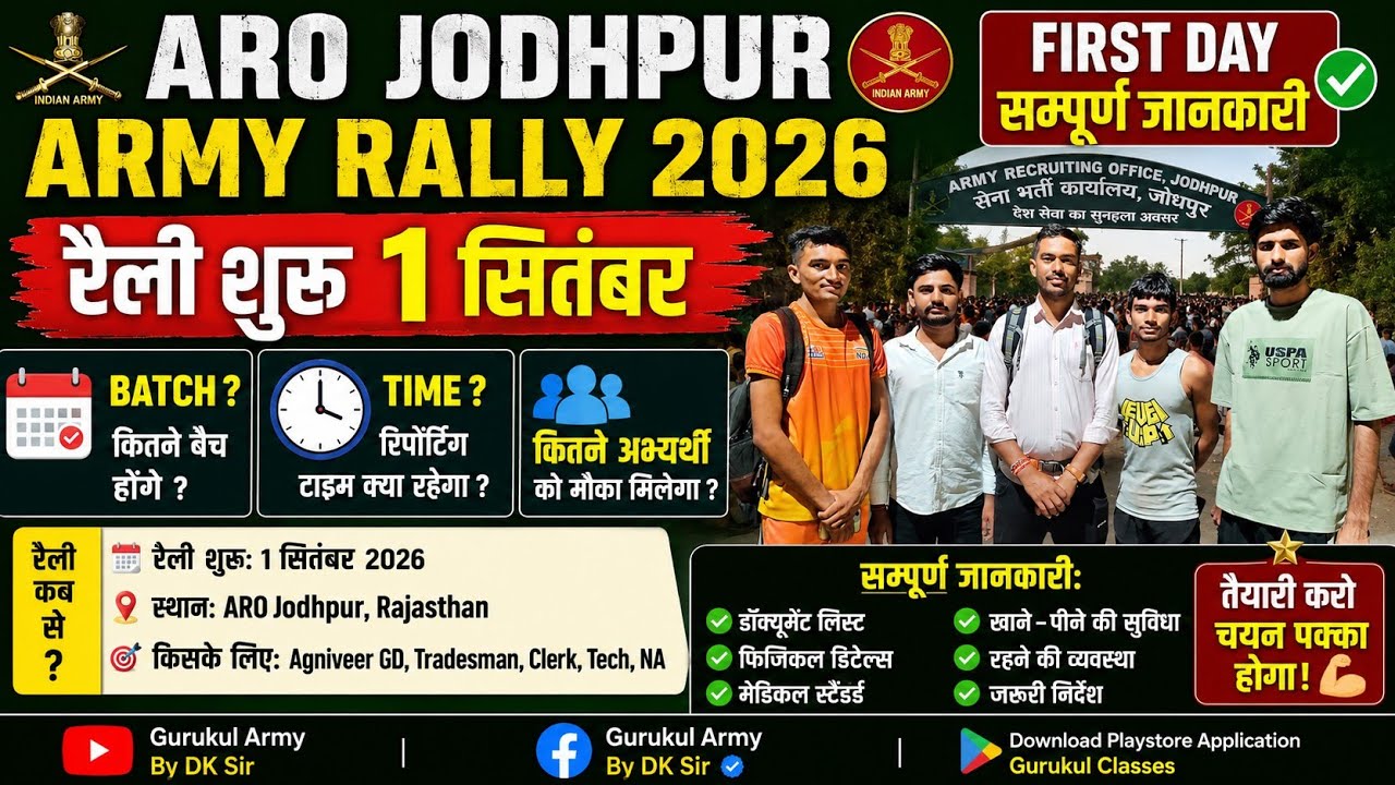 Jodhpur Army Rally Recruitment 2026 | Army Rally Recruitment Physical | Army Physical | Army Rall...