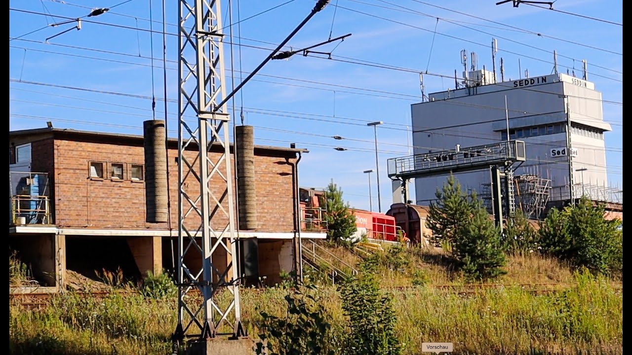Rangierarbeiten mit der V100 am Ablaufberg G&uuml;terbahnhof Seddin - Part3