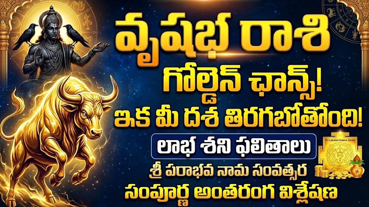 శ్రీ పరాభవ నామ సంవత్సర వృషభరాశి సంపూర్ణ అంతరంగ విశ్లేషణ | Vrushaba Rasi 2026-27 | Ugadi Rasi Phalalu