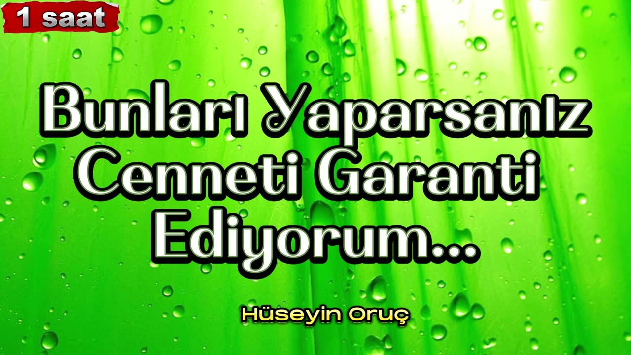 HAYATIN DÖNÜŞ NOKTASI OLSUN | HÜSEYİN ORUÇ