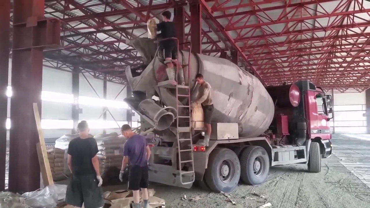 Полный процесс устройства промышленных полов 