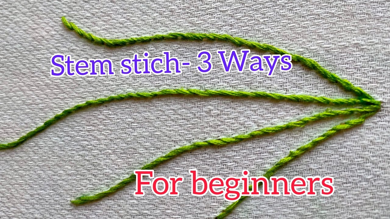 Hand Embroidery Stem Stich/ Embroidery for begginners/ how to make stem stich