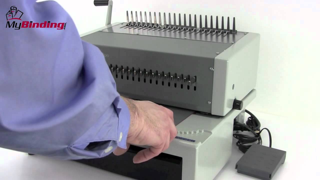 GBC CombBind C800pro Electric Plastic Comb Binding Machine Demo