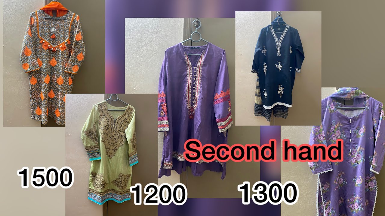 Second hand lawn dresses for sale| preloved lawn dresses at low rates