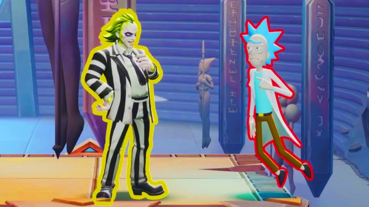 MultiVersus - Beetlejuice and Rick Sanchez Unique Interactions HD
