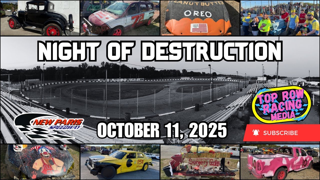 10/11/25 | FULL PROGRAM | Wrecktober Night of Destruction | New Paris Speedway