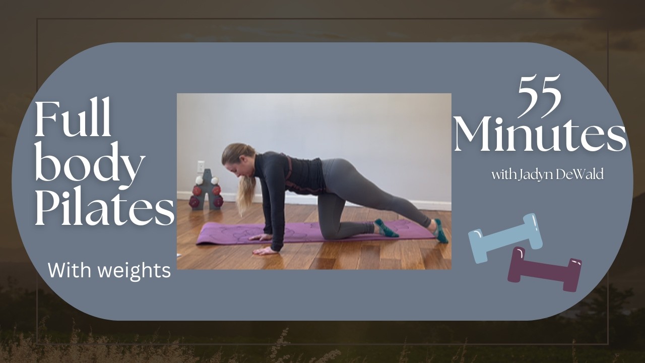 55 minute full body Pilates / weight optional / for beginners